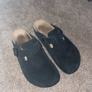 Womens Black Suede Birkenstocks
